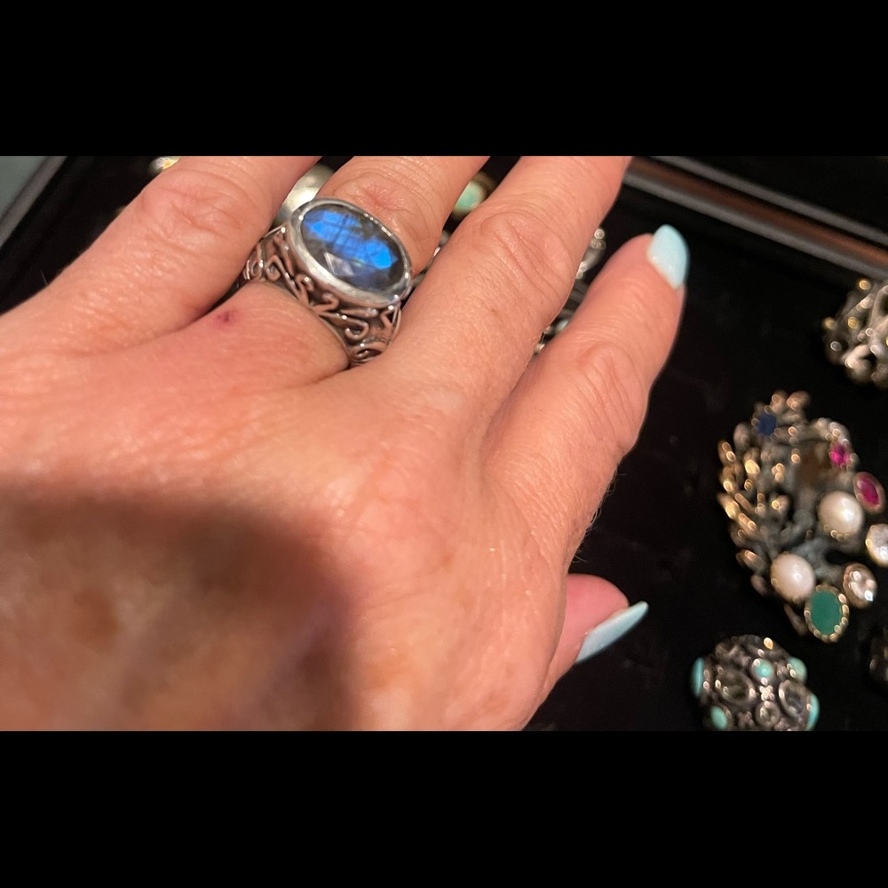 Handmade SS 925 and Labradorite ring